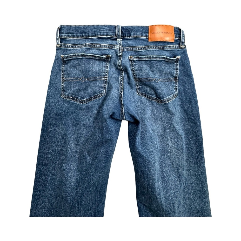Lucky Brand Jeans Womens 6/28 Blue Sweet Mid Rise Straight Raw Hem Button Fly‎ - Picture 14 of 15